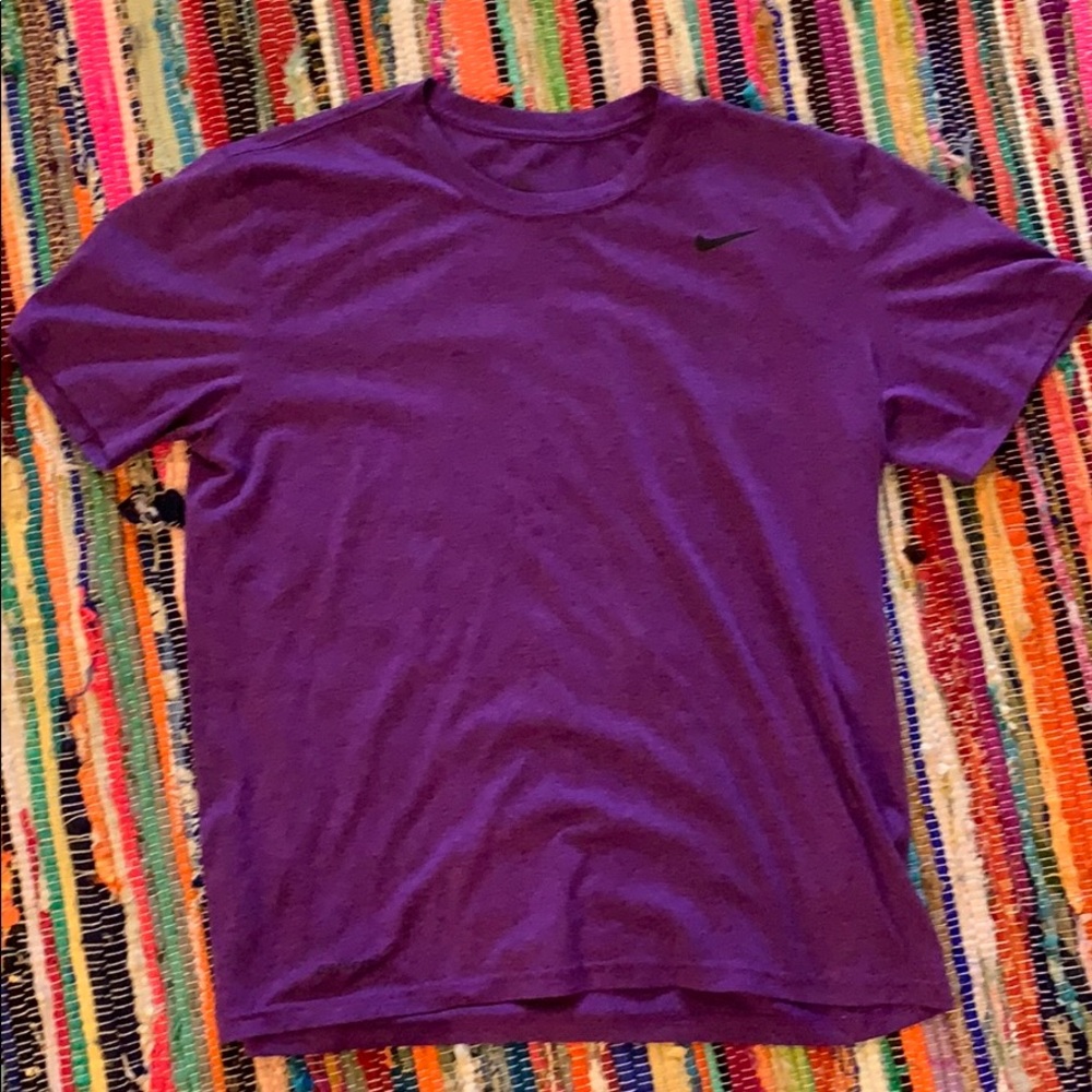 Purple Nike pro shirt